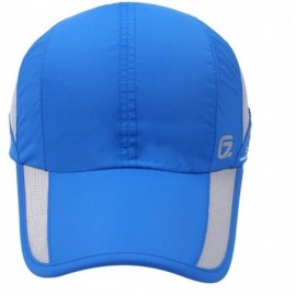 Baseball Caps Quick Dry Sports Hat Lightweight Breathable Soft Outdoor Running Cap - Blue - C4182HRE40D $10.31