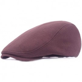 Newsboy Caps Men's Newsboy Hats Vintage Beret Ivy Cabbie Flat Driving Hunting Cap - Brown - CI18MDEOC4G $11.18