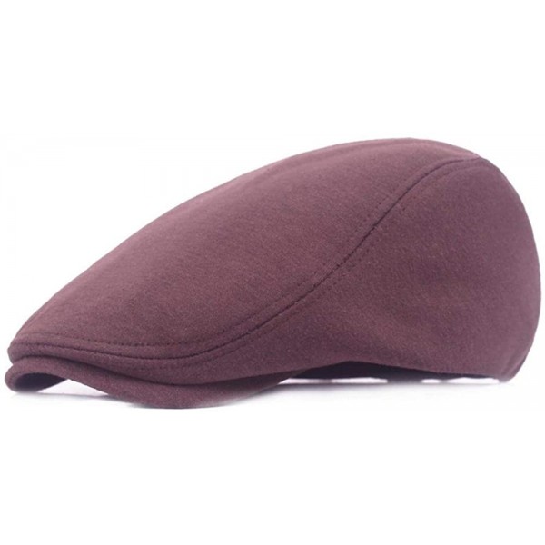 Newsboy Caps Men's Newsboy Hats Vintage Beret Ivy Cabbie Flat Driving Hunting Cap - Brown - CI18MDEOC4G $11.18