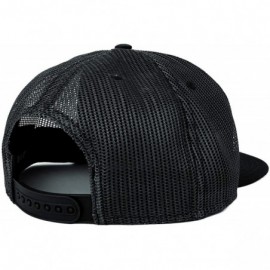 Baseball Caps Oversize XXL California State Flag Patch Flatbill Mesh Snapback Cap - Black - CU18LSRAS2M $19.23