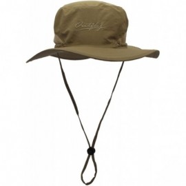 Sun Hats Outdoor Waterproof Boonie Hat Wide Brim Breathable Hunting Fishing Safari Sun Hat Unisex - Deep Khaki - CM1822253I3 ...