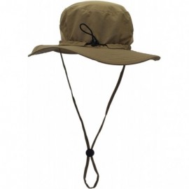 Sun Hats Outdoor Waterproof Boonie Hat Wide Brim Breathable Hunting Fishing Safari Sun Hat Unisex - Deep Khaki - CM1822253I3 ...