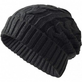 Skullies & Beanies Cuff Beanie Hat for Winter Men Cable Knit Cap - Cable Hat-grey - CI18IT45M0S $14.91