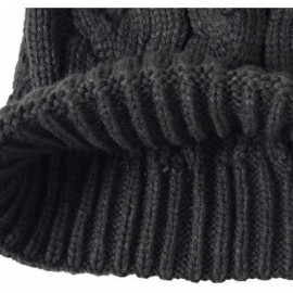 Cuff Beanie Hat for Winter Men Cable Knit Cap - Cable Hat-grey ...
