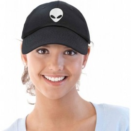 Baseball Caps Alien Head Baseball Cap Mens and Womens Hat - Black White - CP18M64730K $12.55