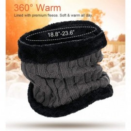 Skullies & Beanies Winter Beanie Hats Scarf Set Warm Knit Skull Cap Neck Warmer with Thick Fleece Lined Hat Scarves for Men W...