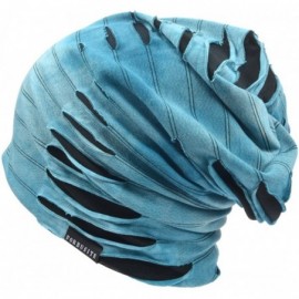 Skullies & Beanies Mens Slouchy Beanie Skull Cap Summer Thin Baggy Oversized Knit Hat B301 - B090-blue - CT18E45HGT3 $12.37