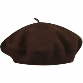 Berets Women's French Beret - Chocolate - C2114WRBAMP $18.61