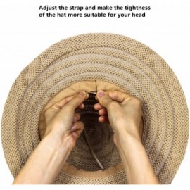 Sun Hats Beach Sun Hat Women Summer Cap Sunhat Wide Brim Foldable Packable Floppy Panama - Khaki-a - CX18OY5GZWG $14.54