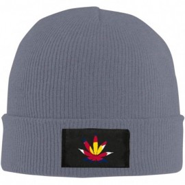 Skullies & Beanies Colorado State Flag Pot Leaf Men Women Knitted Hat Soft Skull Cap - Deep Heather - CT18NCL4X8Q $25.03