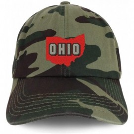 Baseball Caps Ohio State Embroidered Unstructured Cotton Dad Hat - Camo - C218S92M0UO $14.01