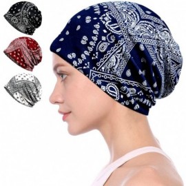 Skullies & Beanies Cotton Face Bandanas for Sports Headwear Headband Neck Gaiter Chemo Cap Hair Loss Beanie Nightcap - B-1401...