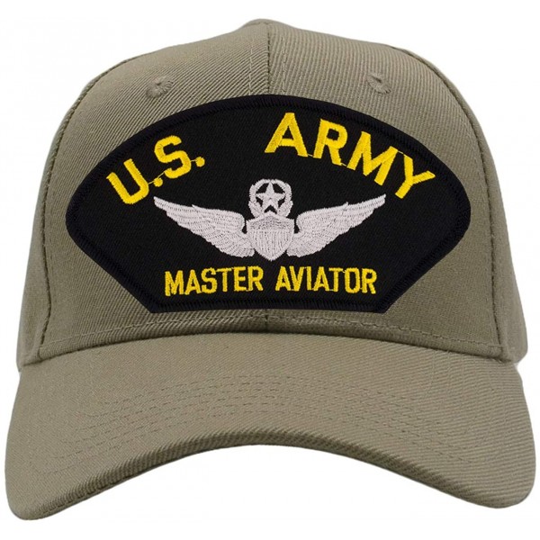 Baseball Caps US Army Master Aviator Hat/Ballcap Adjustable One Size Fits Most - Tan/Khaki - C518OG0KZY9 $24.37