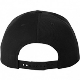 Baseball Caps Silver Alien Face Embroidered Flat Visor Snapback Hat Black - C5184U2U9YT $19.17