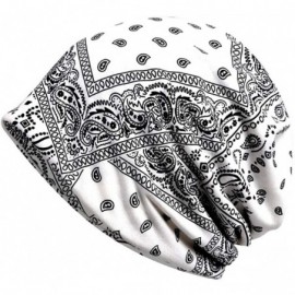 Skullies & Beanies Cotton Face Bandanas for Sports Headwear Headband Neck Gaiter Chemo Cap Hair Loss Beanie Nightcap - B-1401...