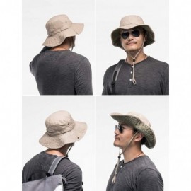 Sun Hats Bucket Hat Wide Brim UV Protection Sun Hat Boonie Hats Fishing Hiking Safari Outdoor Hats for Men and Women - CE18DR...