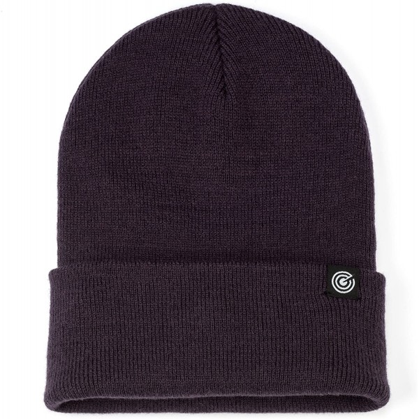 Skullies & Beanies Cuffed Beanie for Men & Women - Soft- Warm Knit - Eggplant - C5180AMC8K2 $13.26