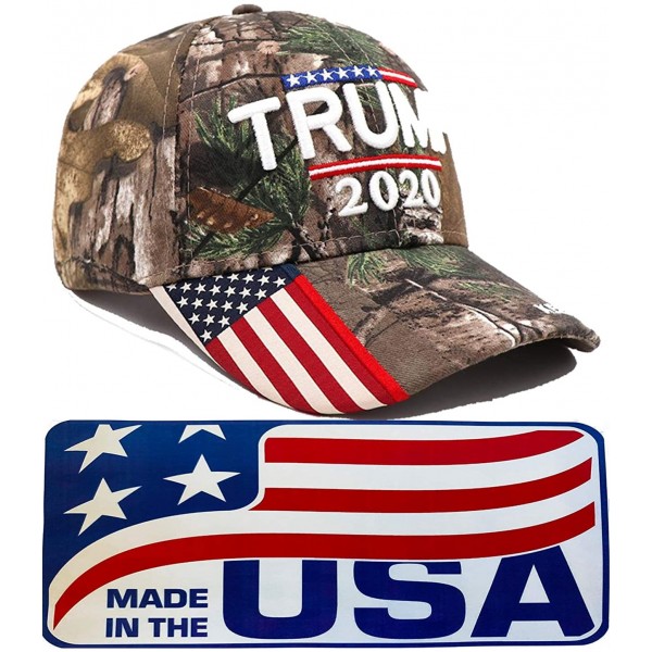 Baseball Caps Made in USA Donald Trump Hat 2020 MAGA Keep America Great Camo Hat Adjustable Baseball Cap Hat - Camo - CA18ACZ...