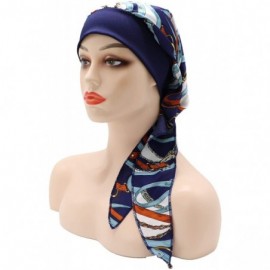 Skullies & Beanies Chemo Cancer Head Scarf Hat Cap Tie Dye Pre-Tied Hair Cover Headscarf Wrap Turban Headwear - CC198MAUQX7 $...