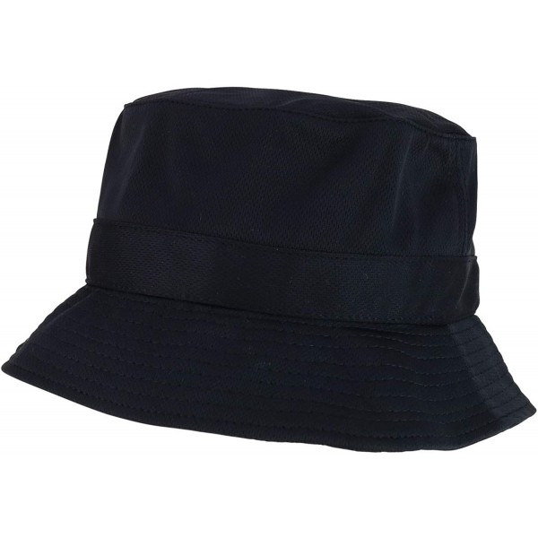 Bucket Hats Moisture Wicking UV Control Cotton Meah Bucket Hat - Black - C118SQ3TWNT $21.34