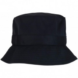 Bucket Hats Moisture Wicking UV Control Cotton Meah Bucket Hat - Black - C118SQ3TWNT $21.34