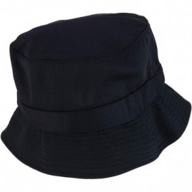 Bucket Hats Moisture Wicking UV Control Cotton Meah Bucket Hat - Black - C118SQ3TWNT $21.34