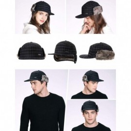 Baseball Caps Wool/Cotton/Denim Baseball Cap Men Hunting Dad Hats Sports Earflap Unisex - 00776_black - CE18YLZ8IM8 $15.70