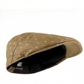 Newsboy Caps Men's Spring & Summer Newsboy Caps for Men - Ivy Caps for Men - Brown Anchor - CC18DW484AR $7.87