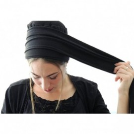 Headbands Tichel Volumizer Head Scarves Chemo Volumizing Hijab Strip Plus - Black - CQ121MXMMDD $39.90