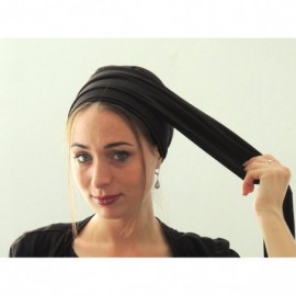 Headbands Tichel Volumizer Head Scarves Chemo Volumizing Hijab Strip Plus - Black - CQ121MXMMDD $39.90