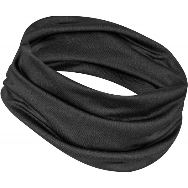 Headbands Cooling Gaiter Bandana Headband Scarf - Black v2 - CO18RN6KUUQ $13.98