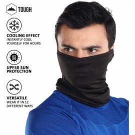 Headbands Cooling Gaiter Bandana Headband Scarf - Black v2 - CO18RN6KUUQ $13.98