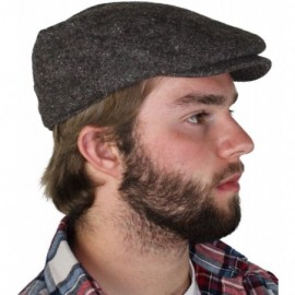 Newsboy Caps Irish Donegal Tweed Newsboy Driving Cap with Quilted Lining - Gray Donegal Large - CY1262UJO37 $11.16