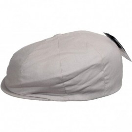 Newsboy Caps Men's Linen Cotton Blend Newsboy Ivy Hat 8-Panel Cabbie Cap - Silver - CR18YMGHZXN $8.84