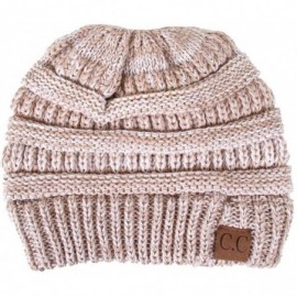 Skullies & Beanies Trendy Warm Chunky Soft Marled Cable Knit Slouchy Beanie - 26 - CT129VX4441 $14.93
