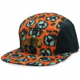 Baseball Caps Baseball 5 Panel Biker Hat - Hunter Green/Orange - C911WBNGC5N $10.91