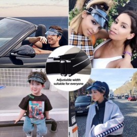 Visors Sun Transparent Visor Hat UV Protection-2019 Summer Style Sun Hat with Adjustable Headband - Black - C418NA20SLU $20.81