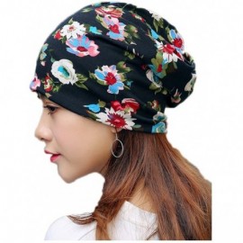 Skullies & Beanies Flower Slouchy Chemo Beanie Hat Turban Headwear Sport Cap for Cancer - I - CL18E32KT8T $8.28