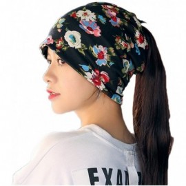 Skullies & Beanies Flower Slouchy Chemo Beanie Hat Turban Headwear Sport Cap for Cancer - I - CL18E32KT8T $8.28