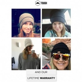 Skullies & Beanies Womens Cable Knit Beanie - Warm & Soft Stretch Winter Hats for Cold Weather - Black Gray - CX184AKWQL6 $9.93