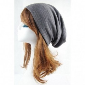 Skullies & Beanies Unisex Winter Wrinkle Knitted Crochet Baggy Hat Beanie Cap Beret - Gray-2 - CC126P63DEJ $10.13