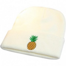 Skullies & Beanies Men's Winter ski Cap Knitting Skull hat - Pineapple White - CV187SA5RG9 $14.10