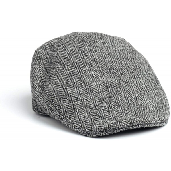 Newsboy Caps Men's Donegal Tweed Donegal Touring Cap - Grey Herringbone - C518L3DGZ44 $54.76