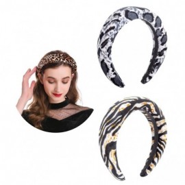 Headbands Knotted Headband Fashion Headpiece - Beige Snake + Grey Leopard - C518SXNOR00 $9.39