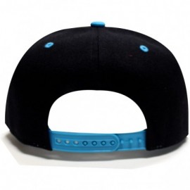 Baseball Caps Diamond Snapback Cap - Black/Turquoise - CQ12CAI2CD3 $16.07