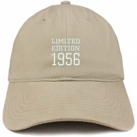 Baseball Caps Limited Edition 1956 Embroidered Birthday Gift Brushed Cotton Cap - Khaki - C118DDMS5C2 $39.79