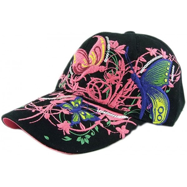 Baseball Caps 2019 Baseball Hat New Women Embroidered Baseball Cap Summer Style Lady Fashion Hats - Black - CK183LN6CZ0 $9.90