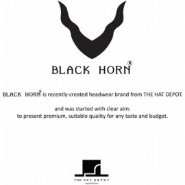 Fedoras Black Horn Unisex Cotton Wool Blend Herringbone Trilby Fedora Hats - Cotton- Charcoal - CL187LASXCH $31.73