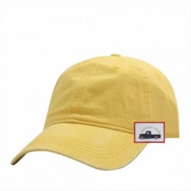 Baseball Caps Vintage Washed Dyed Cotton Twill Low Profile Adjustable Baseball Cap - Tp Yellow - CT12MXPDA2C $13.38