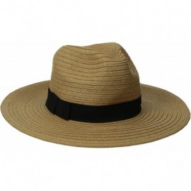Fedoras Women's Paperbraid Fedora with Bow Band - Tobacco - CL11S3X3VWR $22.48